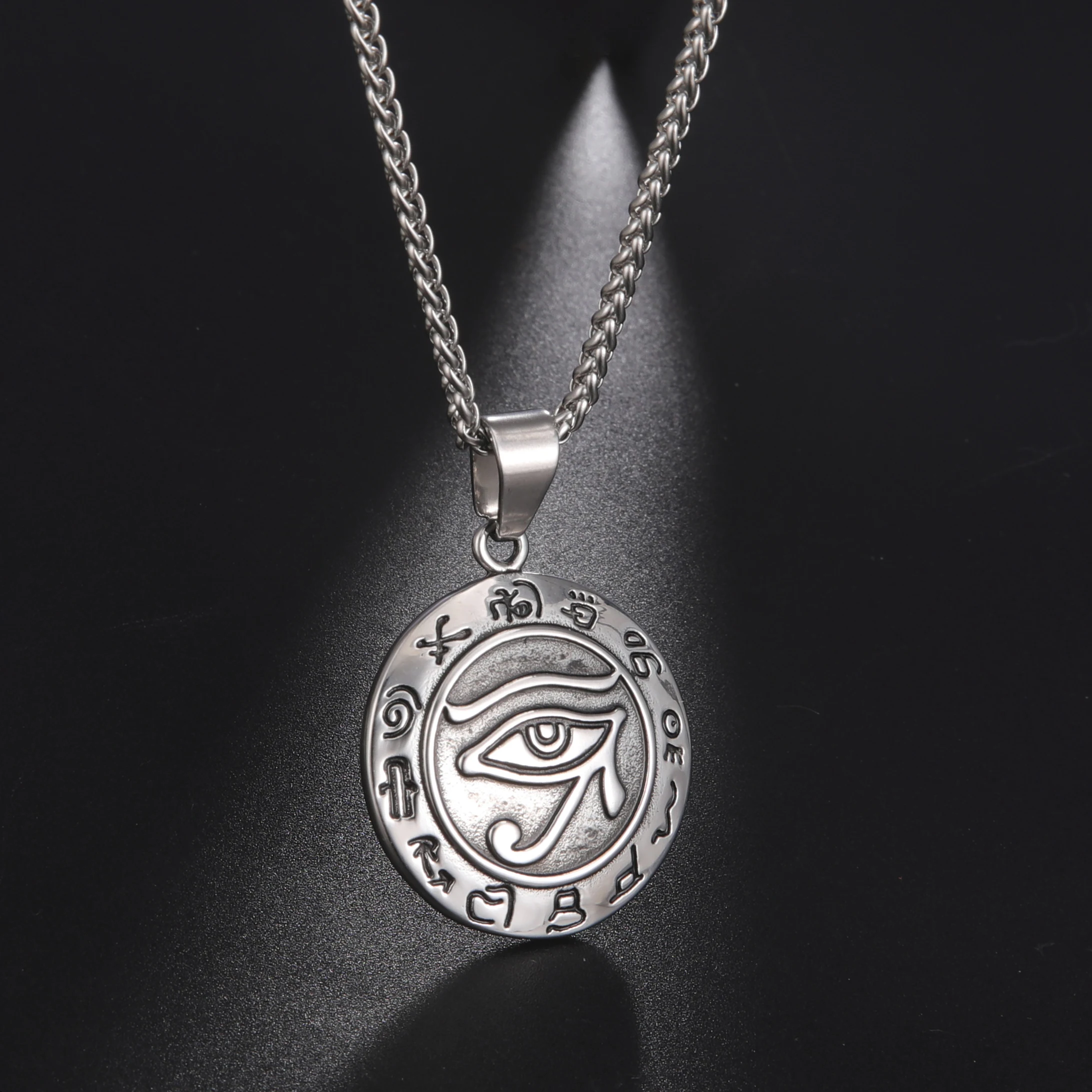 VASSAGO Eye of Horus Necklace Evil Eye Pendant Ancient Egypt Protection Necklace Jewelry Gift for Men and Women Spiritual Amulet