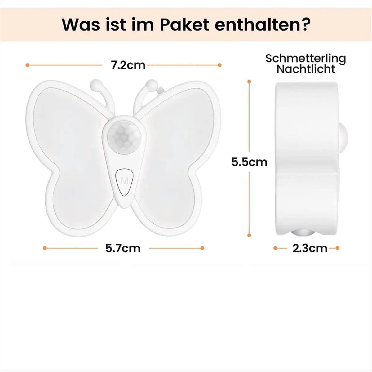 AA19 Night Light with Motion Sensor, Pack of 2, Dimmable LED Night Lamp, Rechargeable Dual Colour Modes,for Children'S Room