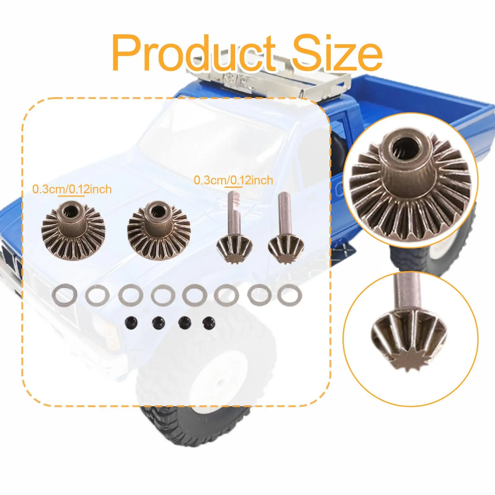 Metal Bridge Gear Set Accessories High Performance Front Rear Axle Resistant