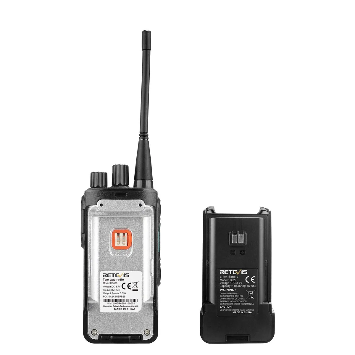 2PACK Retevis RB629 PMR446 Free-license Two Way Radio Wireless replicate walkie talkie 16CH 1100mAh OneKey Frequency Co-py Radio