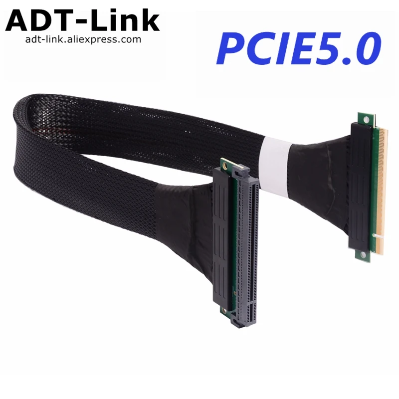 PCIE X16 5.0 AI Data Center Graphics Card Extension Cable PCI-e Gen5 Server Level Full Speed Work for Computer GPU Workstation