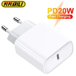 NNBILI 20W Quick Charge PD USB C Fast Charger Type C for iPhone 16 15 14 13 12 X Xiaomi POCO Redmi Samsung S24 S23 Phone Tablet