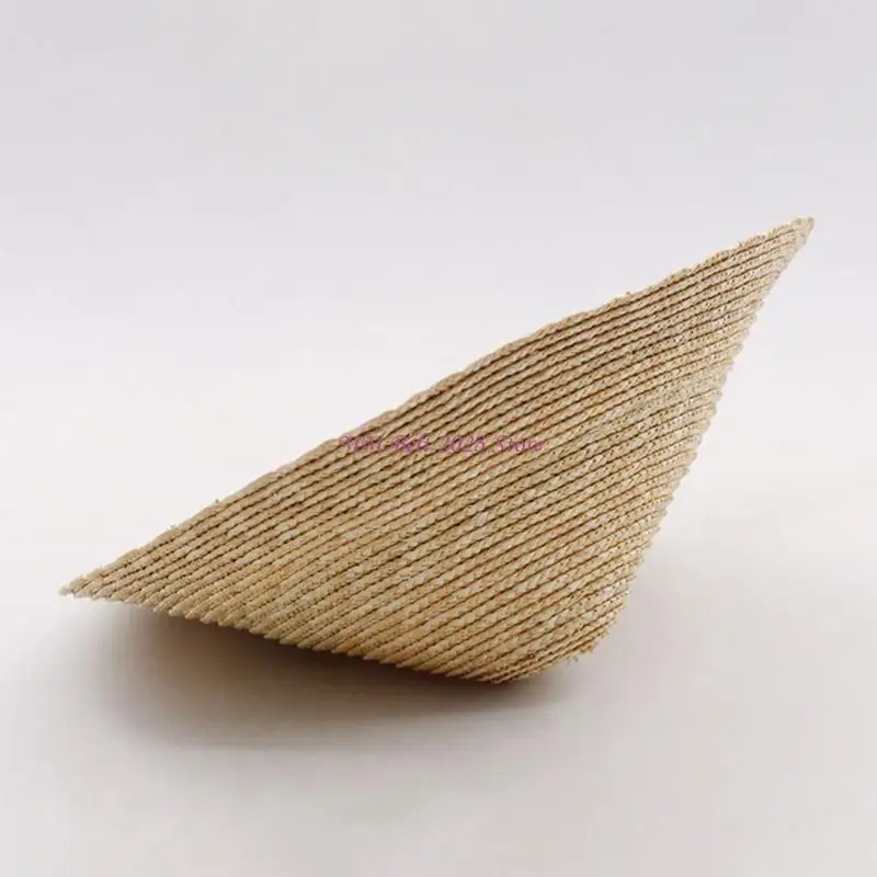 قبعة مخروطية من القش الصينية التقليدية، قبعة شرقية آسيوية، قبعة صيد للحديقة، قبعة مزارع الأرز للأطفال أثناء السفر #2