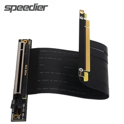 Double 90 Degree Right Angled Video Card Extension Cable Gen3 PCI Express x4 x8 x16 to x16 Riser Cable for Graphics Vertical GPU