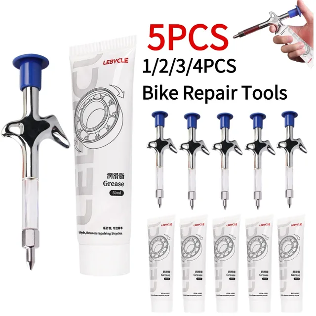 Rowerowy aluminiowy pistolet do smarowania Aluminiowy stop MTB Rower Łożysko kulkowe Hub Smar Strzykawka Olej rowerowy Smar Narzędzie do naprawy rowerów