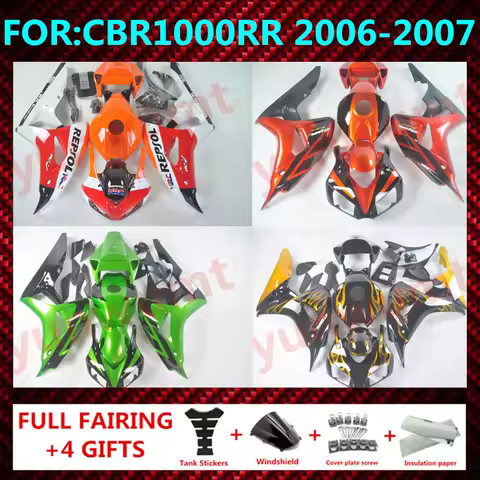 NEW Abs Motorcycle Whole Fairings kit fit for CBR1000RR CBR1000 06 07 CBR 1000RR 2006 2007 Bodywork full Fairing kits set zxmt