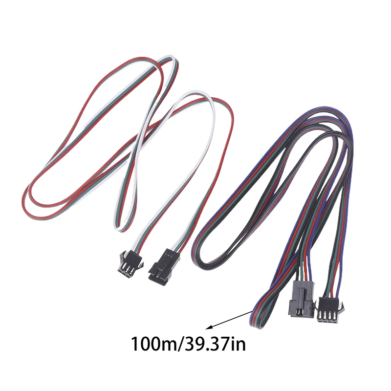 3PIN 4PIN Female&Male JST Led Extend Cable Connector 1M 22AWG Wire For 5050 RGB WS2811 WS2812B WS2815 Strip