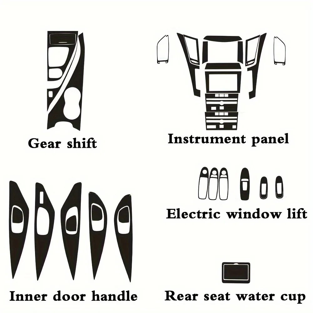 

Для Infiniti Q50 2014-2024 внутренняя центральная панель управления дверная ручка 5D наклейки из углеродного волокна наклейки аксессуары для стайлинга автомобилей