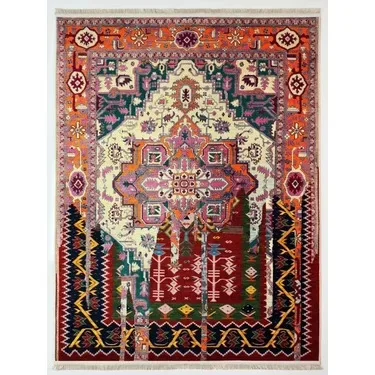 

Boho Moroccan Tribal Area Rug Vintage Ethnic Pattern Carpet Non-Slip Soft Floor Mat for Living Room Bedroom Home Decor Rug