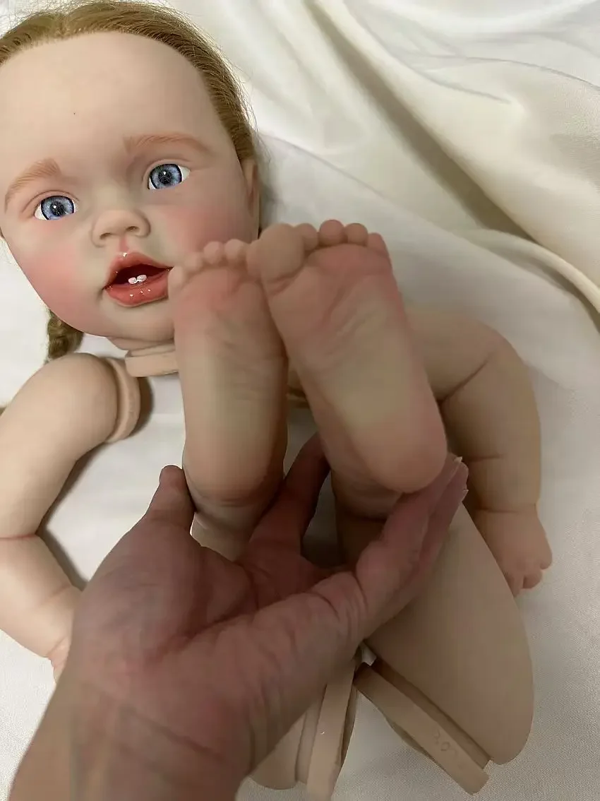 カスタマイズされた24インチのリボーンドール「ロッティ」、手植えの髪、DIYパーツペイントキット、布製ボディ付き