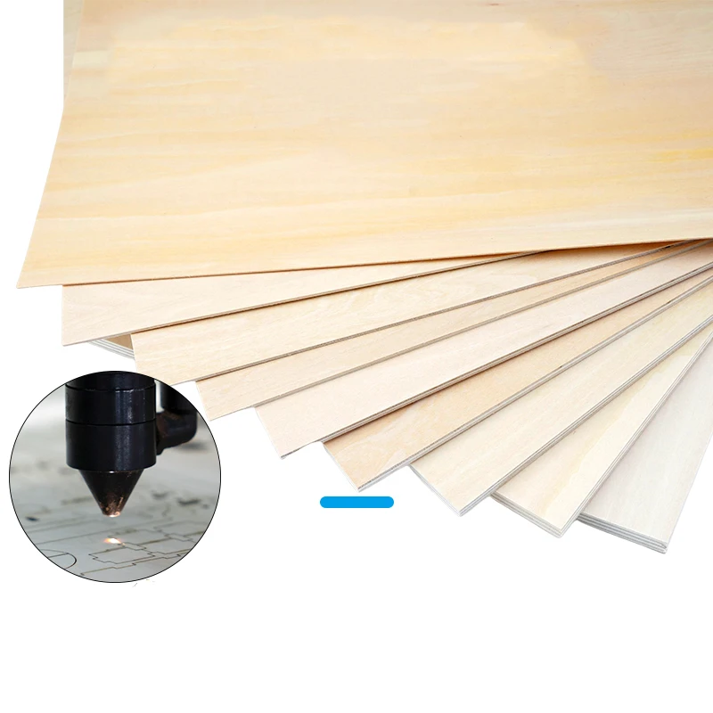 10pcs Wooden Craft Board 1.5/2/3/4/5/6/8/10mm Blank Basswood Plywood Sheet Wood Plate Construction Material Model Kits 100x100mm