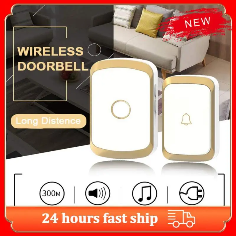 Intelligent Door Bell Us Eu Uk Plug 300m Range Home Cordless Chimes Waterproof Home Appliance Smart Home Wireless Doorbell