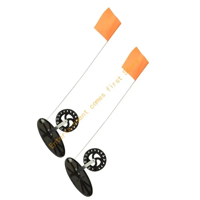 2 قطعة طرف الصيد على الجليد حتى أعلام الصيد في فصل الشتاء أعلام الصيد على الجليد حتى مجموعة مع حقيبة التخزين لصيد الجليد بكفاءة #4