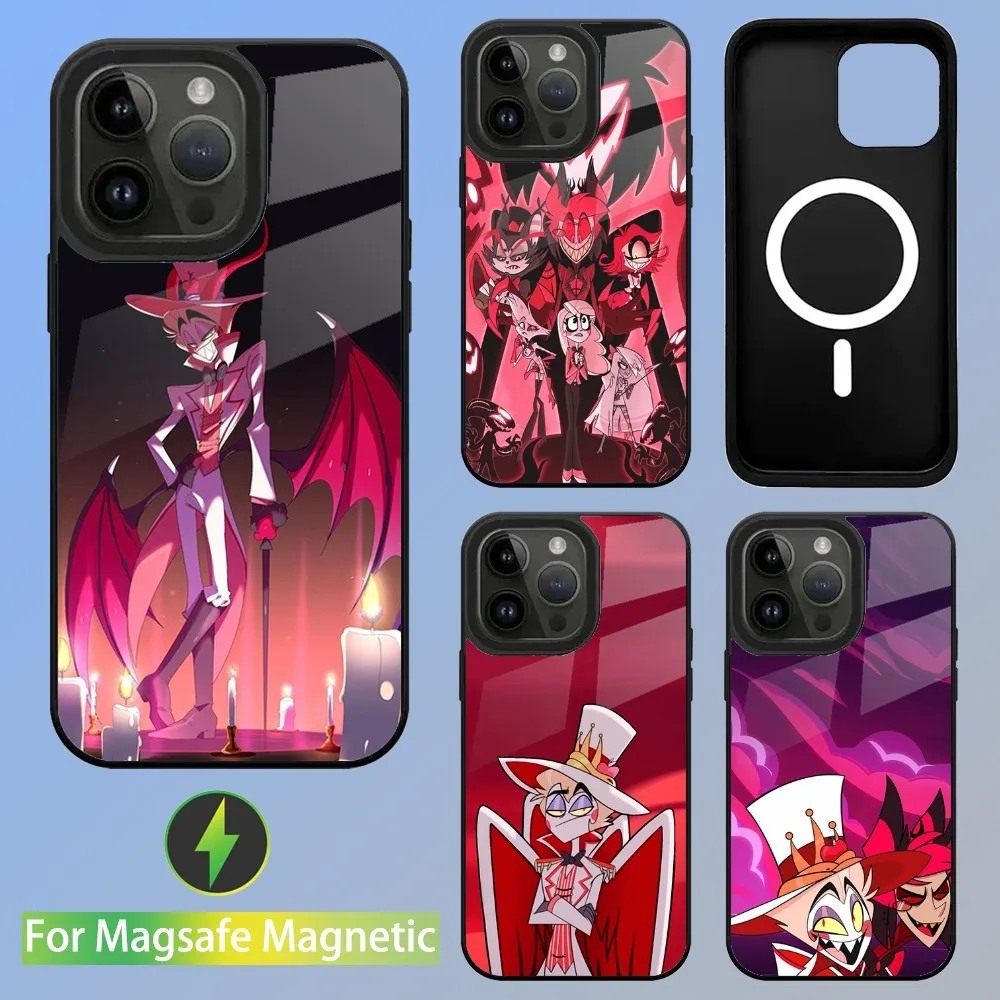 H-Hazbin Cartoon Hotel Phone Case For iPhone 15,14,13,12,11,Plus,Pro,Max Mini Magsafe Magnetic Wireless Charging