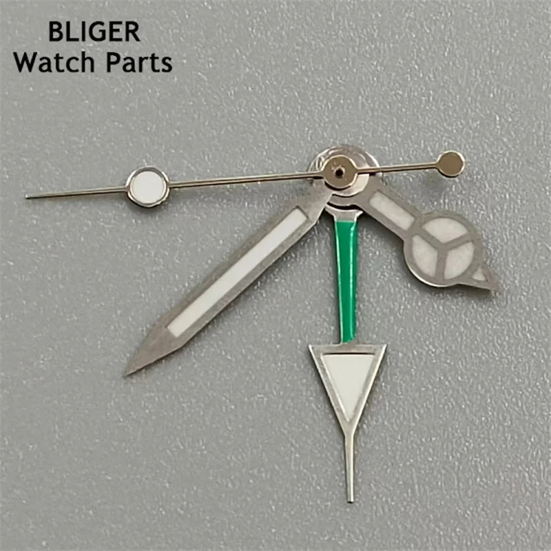 BLIGER  watch hands green luminous hands fit NH35 NH36 ETA2824 2836 Miyota8205 8215 821A Mingzhu DG2813 3804 PT5000 movement