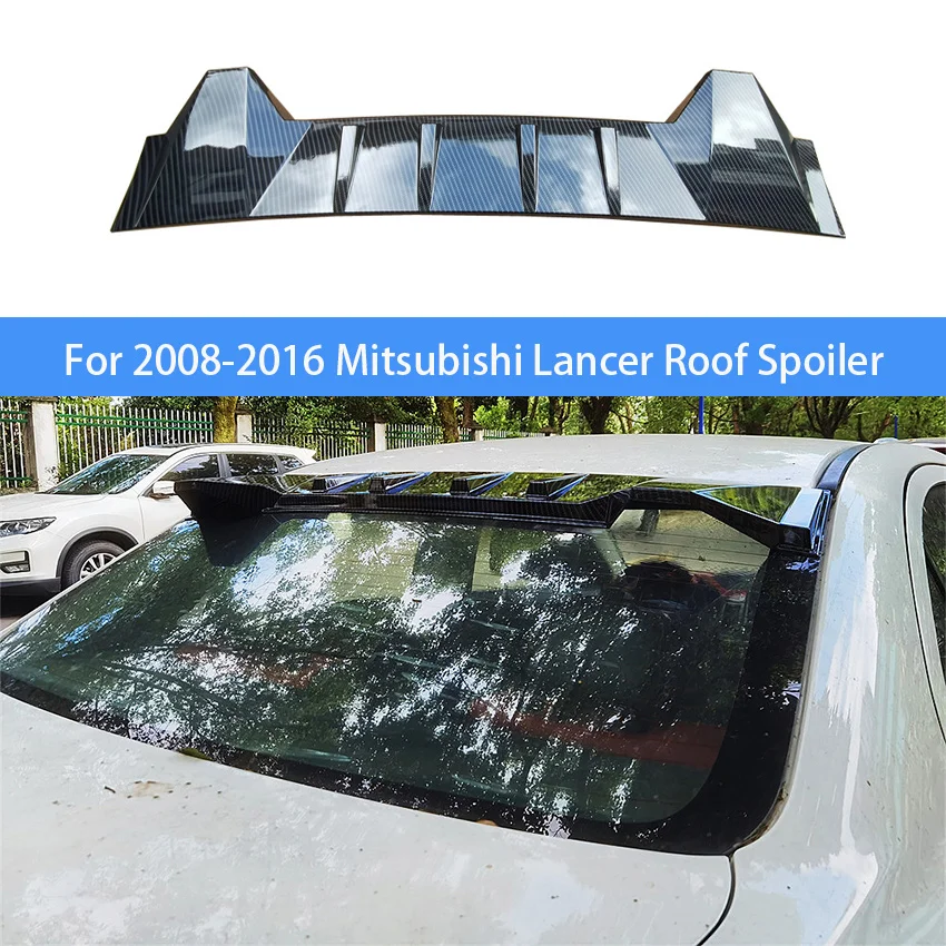 

For 2008-2016 Mitsubishi Lancer EX Galant Fortis Car Roof Spoiler Glossy Black ABS Plastic Tail Wing Rear Window Accessories