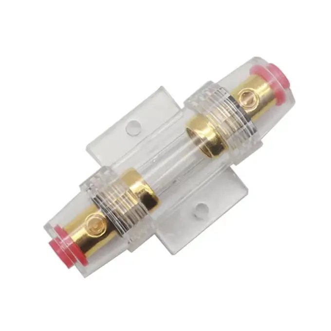【1Set】10A 15A 20A-80A 100A AGU Fuse Holder Car Audio Refit Fuse Holder Car Stereo Audio Circuit Breaker Inline