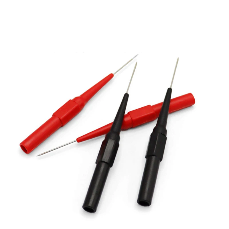 10 個診断ツールマルチメータテストリード延長バックピアス針先プローブ Autotools 自動車キットマシン 0.7 ミリメートル