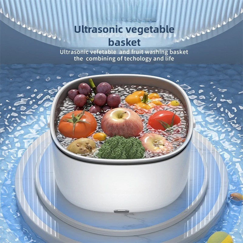 超音波野菜洗濯機家庭用食品残留農薬除去洗濯機キッチン果物汚れクリーニング清浄機バスケット