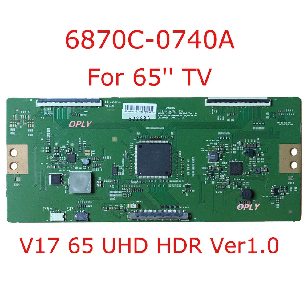 Imagem -01 - Uma Placa T-con Original 6870c0740a para Placa Lógica de tv de 65 6871l 5228b Ver1.0 6870c 0740a Modelo V17 65 Uhd Hdr uma placa t con original 6870c0740a para placa logica de tv de 65 6871l 5228b ver10 6870c 0740a modelo v17 65 uhd hdr 01