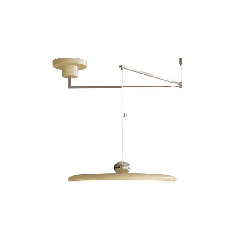 Minimalistyczna lampa wisząca UFO z regulowanym ramieniem, pełnospektralna, chroniąca wzrok, nordycka lampa LED do jadalni, stołu, baru i wystroju wnętrz. — 2