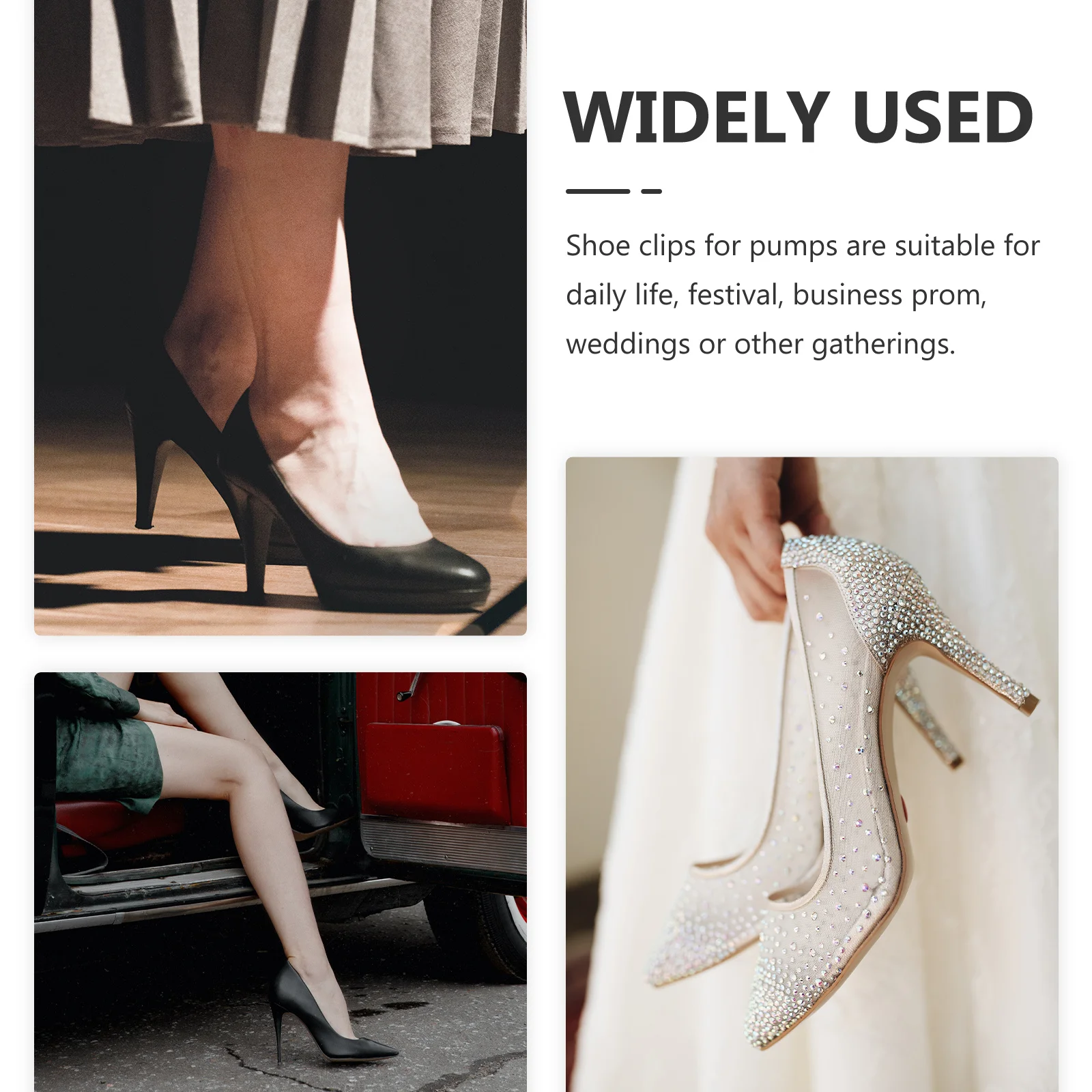 

1Pair Bow Shoe Clips Wedding Bridal Shoe Decorations for Women Girls Pumps Heels Flats Sandals Lightweight Durable Accessories