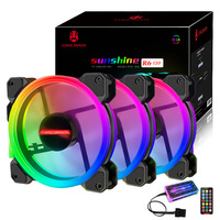 Coolmoon Case Fan PC Cooling RGB Fan with IR Remote Quiet Computer Case CPU Cooler and Radiator Computer Components 120mm fan