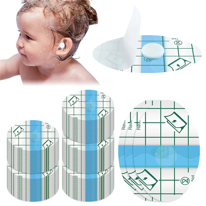 24Pcs Shampoo Ear Protection Stickers Disposable Baby Adults Bath Swimming Earmuffs Waterproof  Ear Paste Anti-Wear Heel Shield