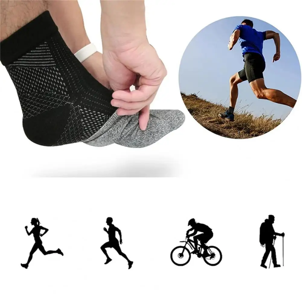 Calcetines deportivos de compresión Unisex, manguitos elásticos de tubo medio, con punta abierta, soporte para tobillo, para neuropatías