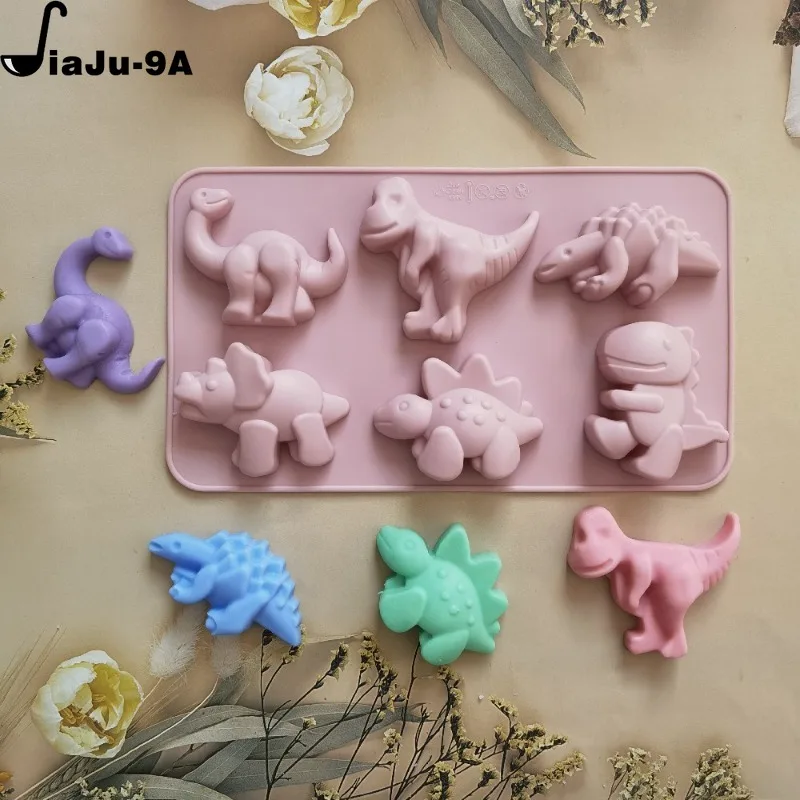 Easter Dinosaur Silicone Chocolate Mold Jurassic Period Animal Candy Biscuit Jelly Fudge Baking Mould Cake Decor Ice Tray Gifts