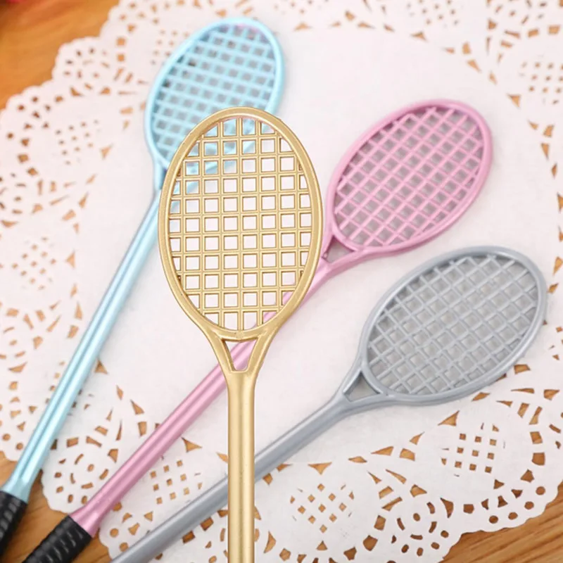 1 Piece Korean Kawaii Cute Badminton Racket Gel Pen Funny Handle Stationery Creative School Office Supply Gift Ellen Brook