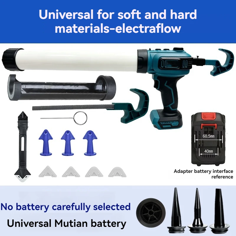 Portable Glue Filling Sealing Power Tool 21V Multifunctional Electric Caulking Gun Infinite Variable Speed