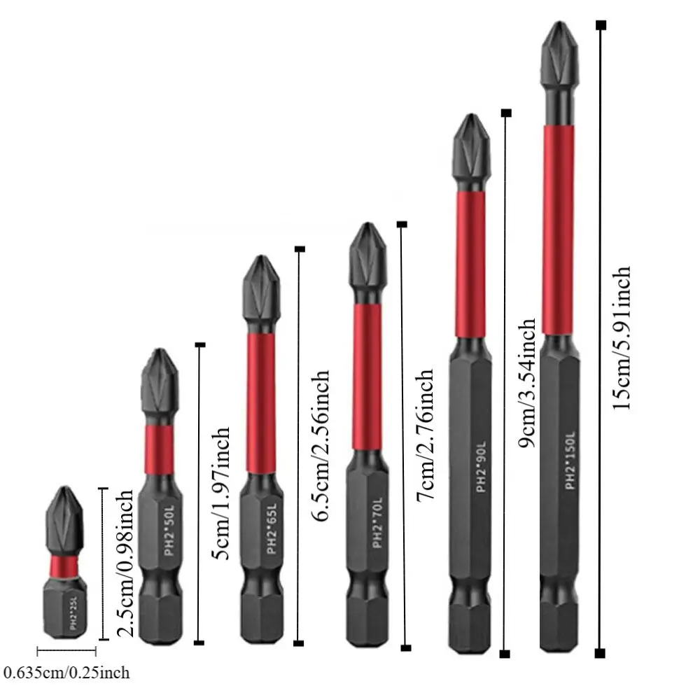 Forte punta magnetica magnetica per lotto Punta per cacciavite elettrico impermeabile resistente agli urti antiscivolo
