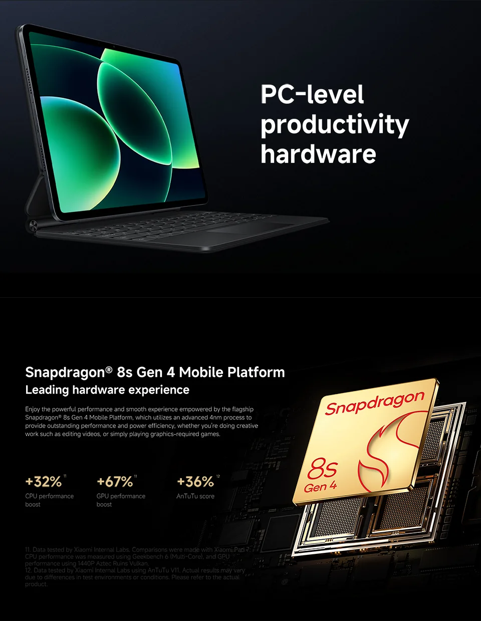Global Version Xiaomi Pad 8 13MP Camera 11.2' 144Hz Display Mi Tablet Snapdragon® 8s Gen 4 CPU 9200mAh 45W Turbo Charging