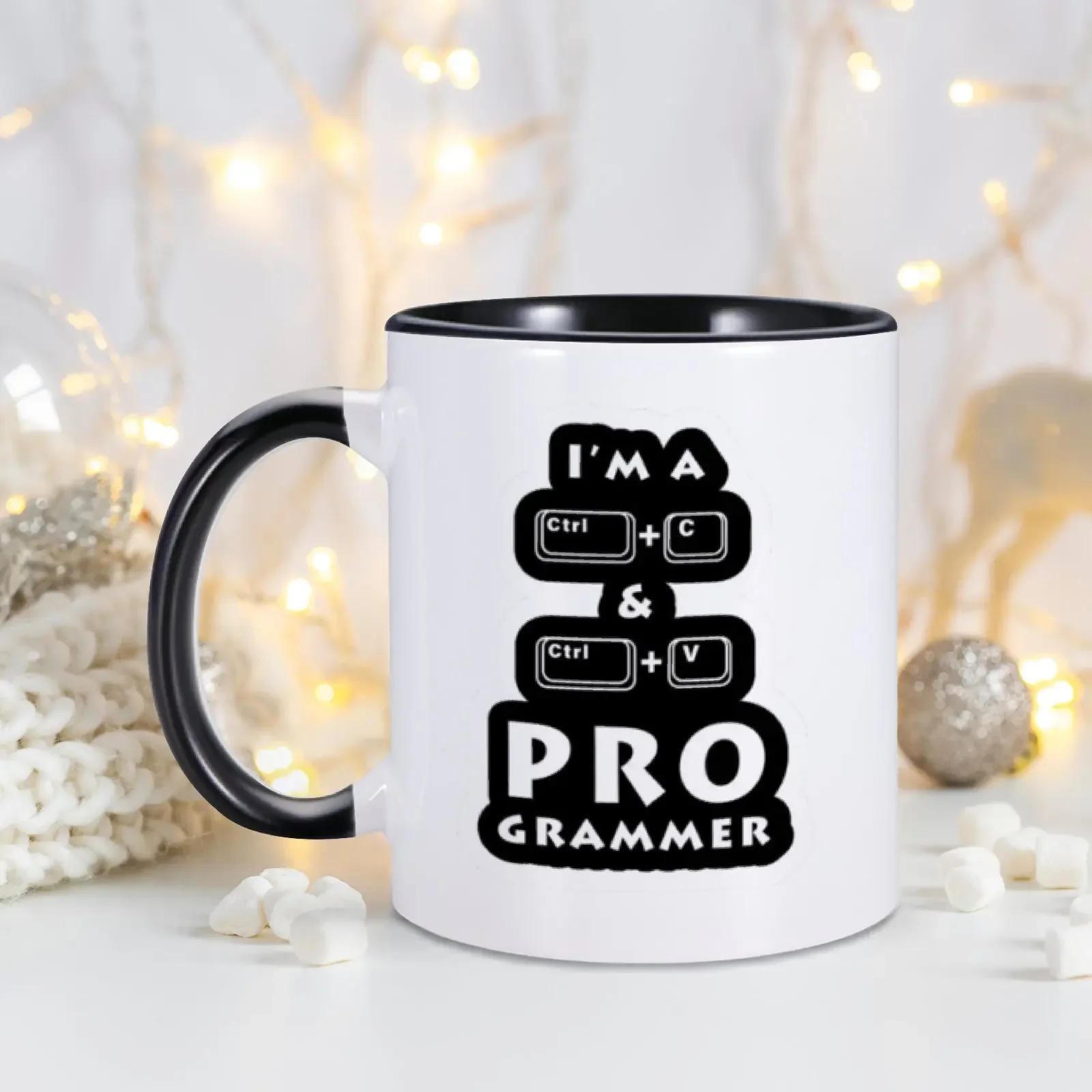 

1pc Funny Gammer Coffee Mug I'm Ctrl+C & Ctrl+V Pro Gammer Ceramic Mugs for Friends Game Lover Player Cup Sarcastic Gift