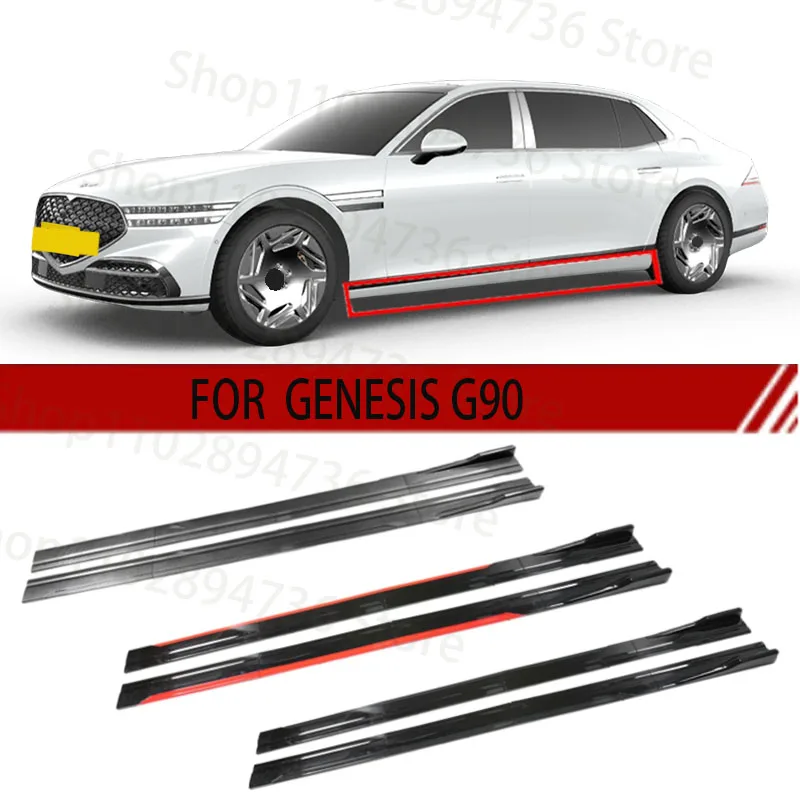 

FOR GENESIS G90 2M Car Side Skirt Extension Plate Lip Separator Bumper 2.18M Racing Side Spoiler