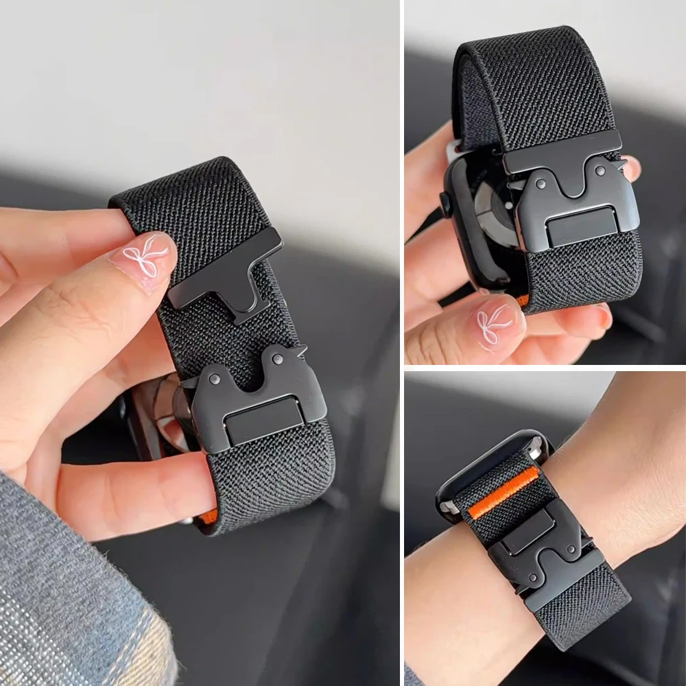 Riemen für Apple Watch Ultra 3/2 49 mm 45 mm 46 mm 44 mm 42 mm 40 mm 41 mm Sportarmband IWatch Serie 11 10 9 8 7 6 4 SE 3 Nylonband