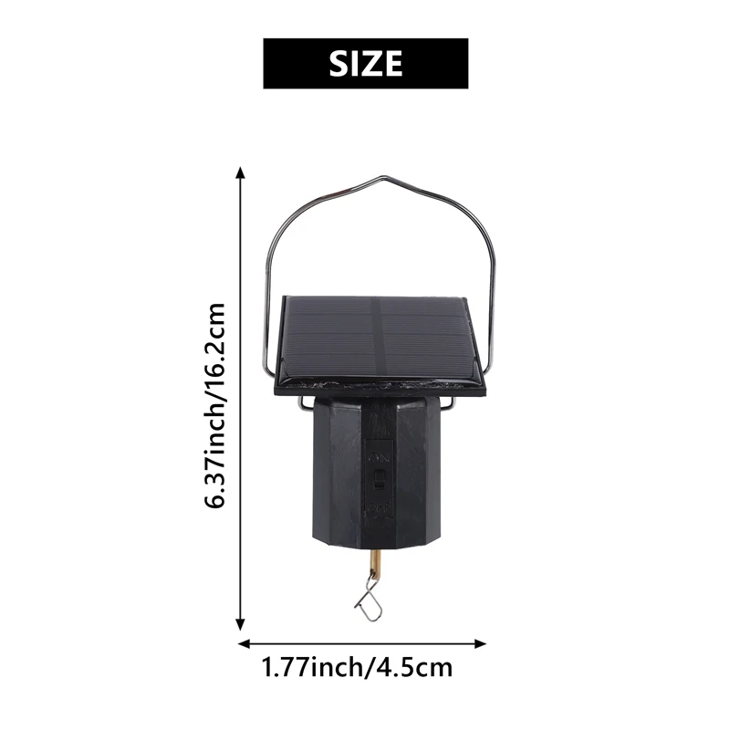 Wind Spinner Motor Solar Hanging Display Motor Rotating Solar Energy Wind Spinner Motor Rotatable Hook For Wind Chimes