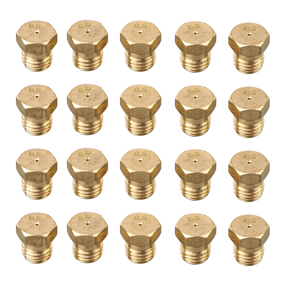 Boquilla de quemador de 20 piezas, 0,5mm, multifuncional para generadores, aplicaciones de baja presión, accesorios de repuesto para mejorar el hogar