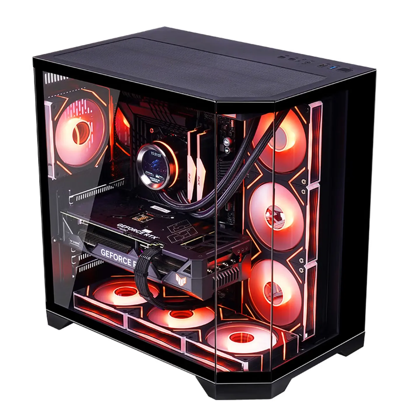 WJCOOLMAN Dreamer plus Desktop Computer Case ATX/MATX Full Side-Exposed Sea View Design Supports 360 Degree Water Cooling