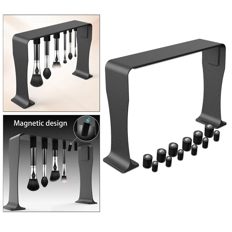 12 magnetische Slots Make-Up Pinsel Trocknung Lagerung Rack Nagel Pinsel Lagerung Stehen Bad Arbeitsplatte Schlafzimmer Kosmetische Werkzeuge