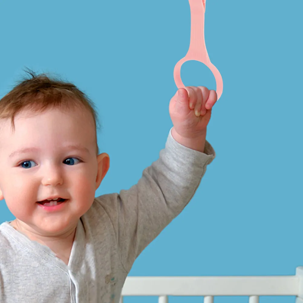 

6Pcs Baby Pull Rings Nursery Crib Stand Training Safety Grip for Toddler Playpen Walking Assist Strength Exercise