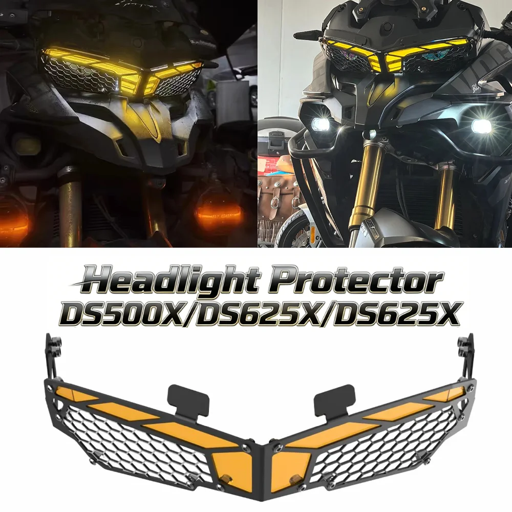 For Voge DS525X DS500X DS625X DSX525 DSX500 DSX625 Headlight Protector Grille Headlight Protection Grille Color-Changing Headlig