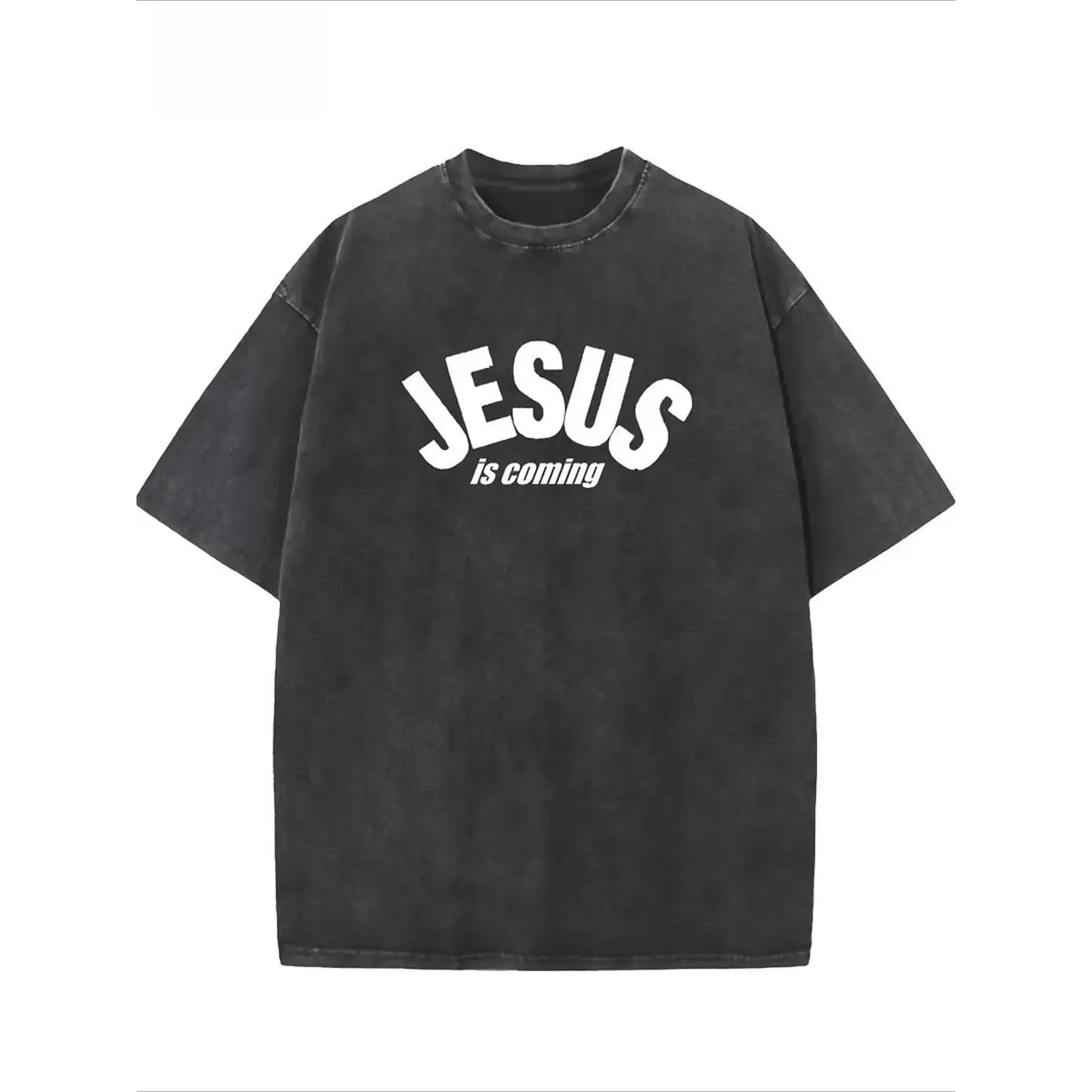 

Jesus Is Coming T-Shirt Men's Women's Christian Faith Graphic Tee Religious Worship Top Gospel Message Gift Church Apparel