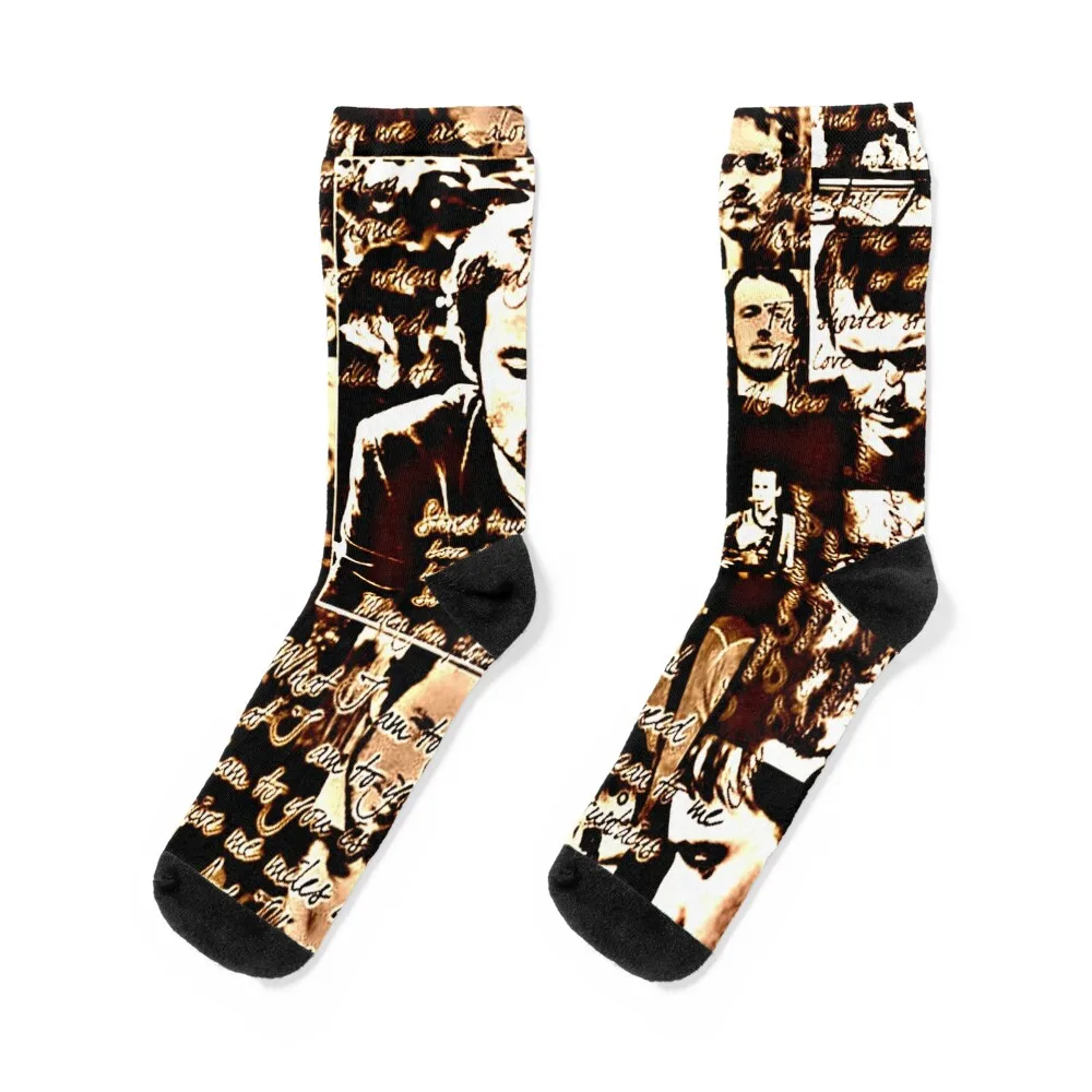 A Rice Volcano Socks winter gifts Crossfit with print Christmas Socks For Girls Men's