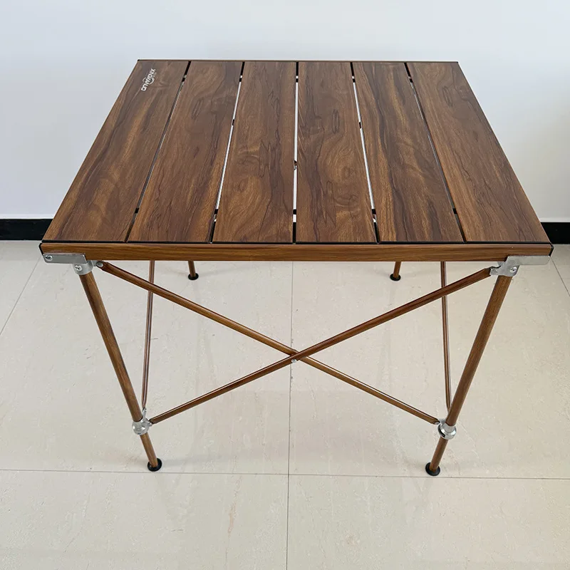 

Outdoor camping folding car portable aluminum alloy egg roll table liftable picnic barbecue tactical table