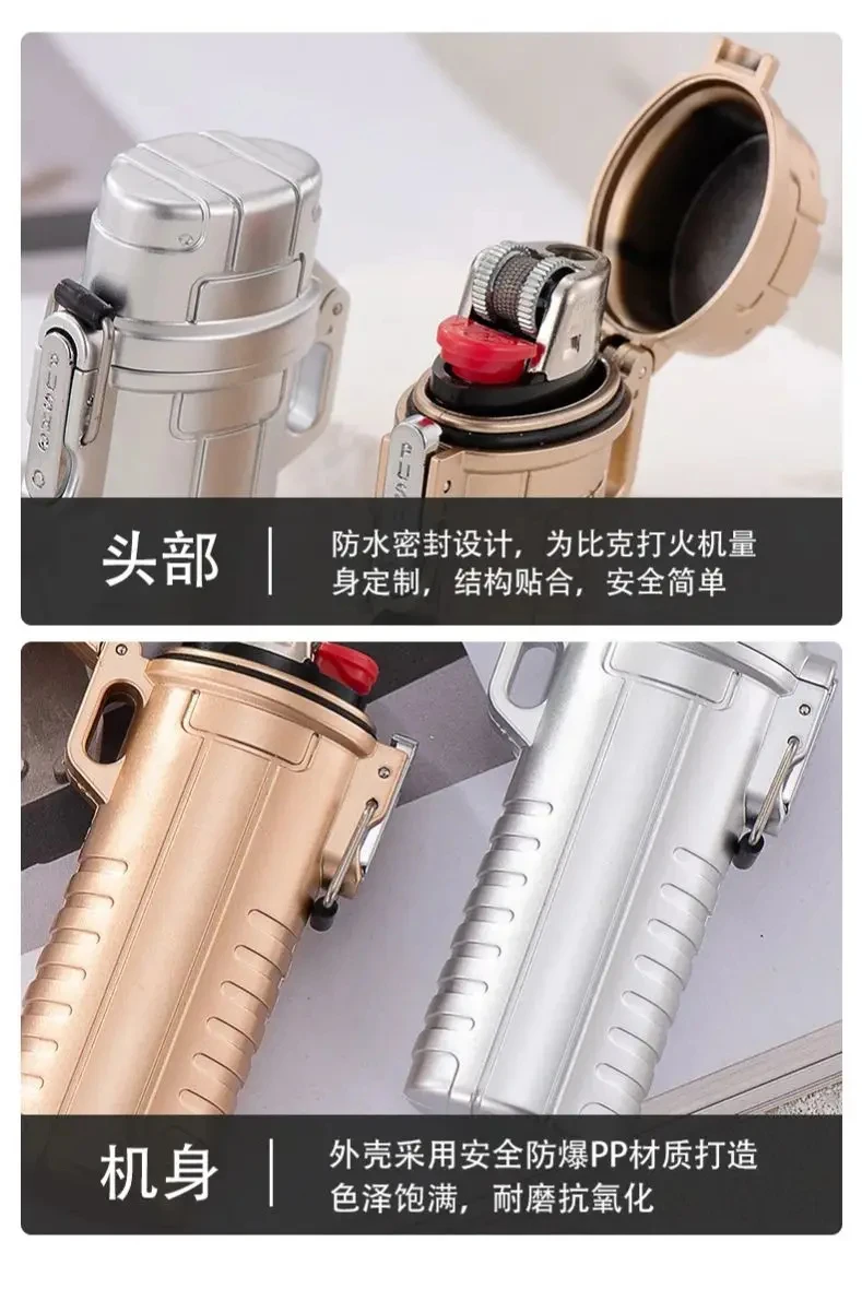 PP Material Sealed Lighter Case For Bic Full Size J6 Lighter Triple Anti Drop Explosion-Proof Waterproof Lighter Cover 3 Color - view 6