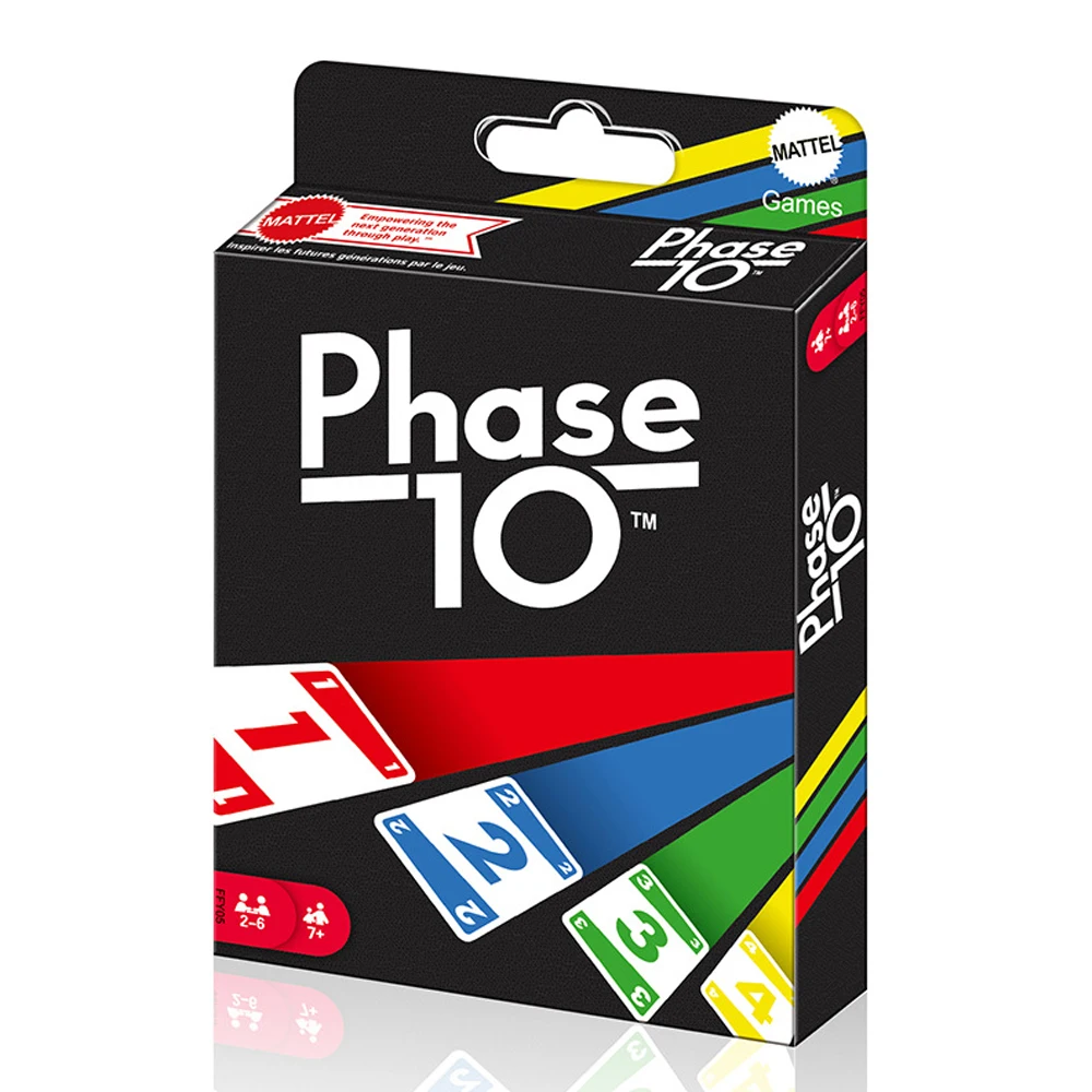 UNO Phase 10-Kartenspiel, lustiges, hohes, lustiges Multiplayer-Spielzeug, Designs, Zahlungsbrett, Spielkarte, Familienparty-Spielzeug