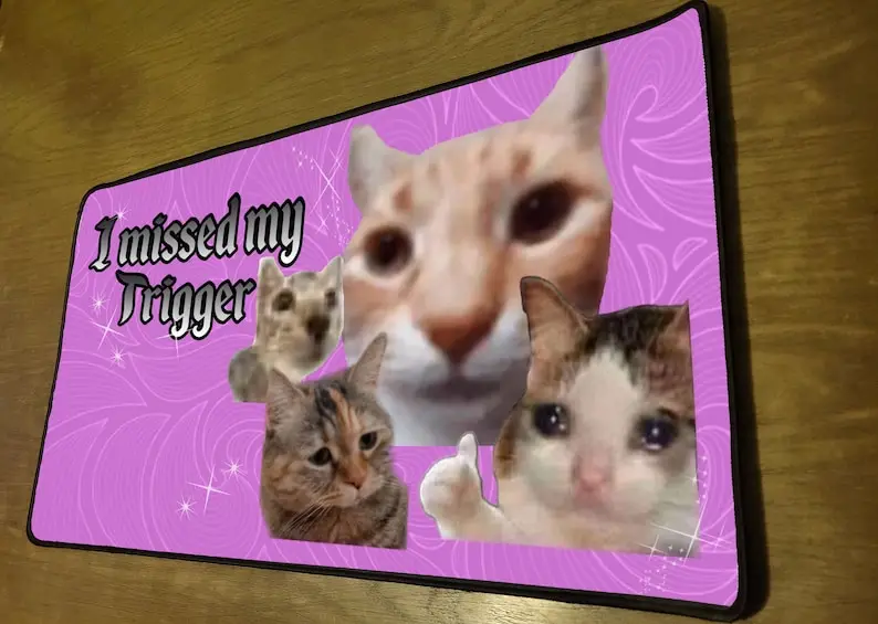 

I Missed My Trigger Design MTG TCG Playmat Anti slip Lock Edge Washable Suitable for Battle Trading Commanders