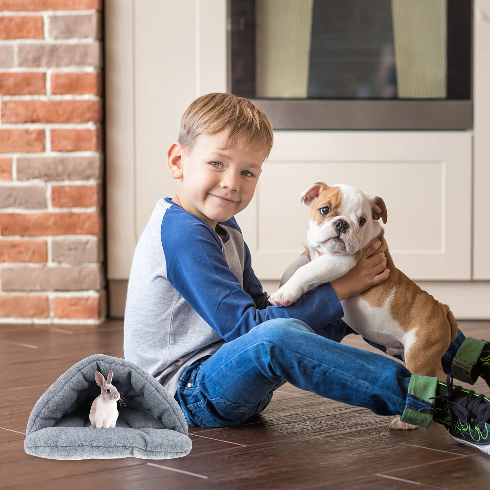 

Warm Pet Bed House Hamster Nest Cloth Fabric Rest Winter Supplies Small Animal Bed Semi Enclosed Private Space Durable